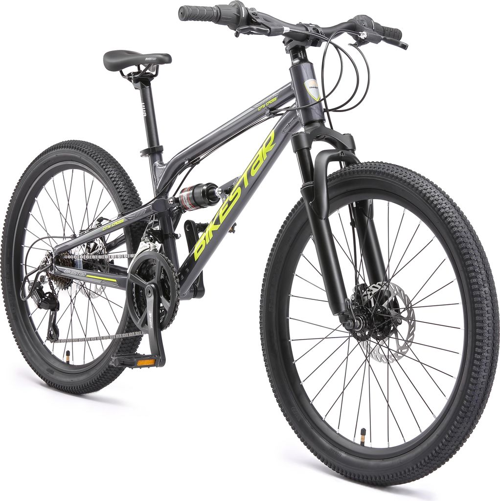 BIKESTAR Alu Kinder Jugend Mountainbike Vollgefedert, 21 Produktbild 