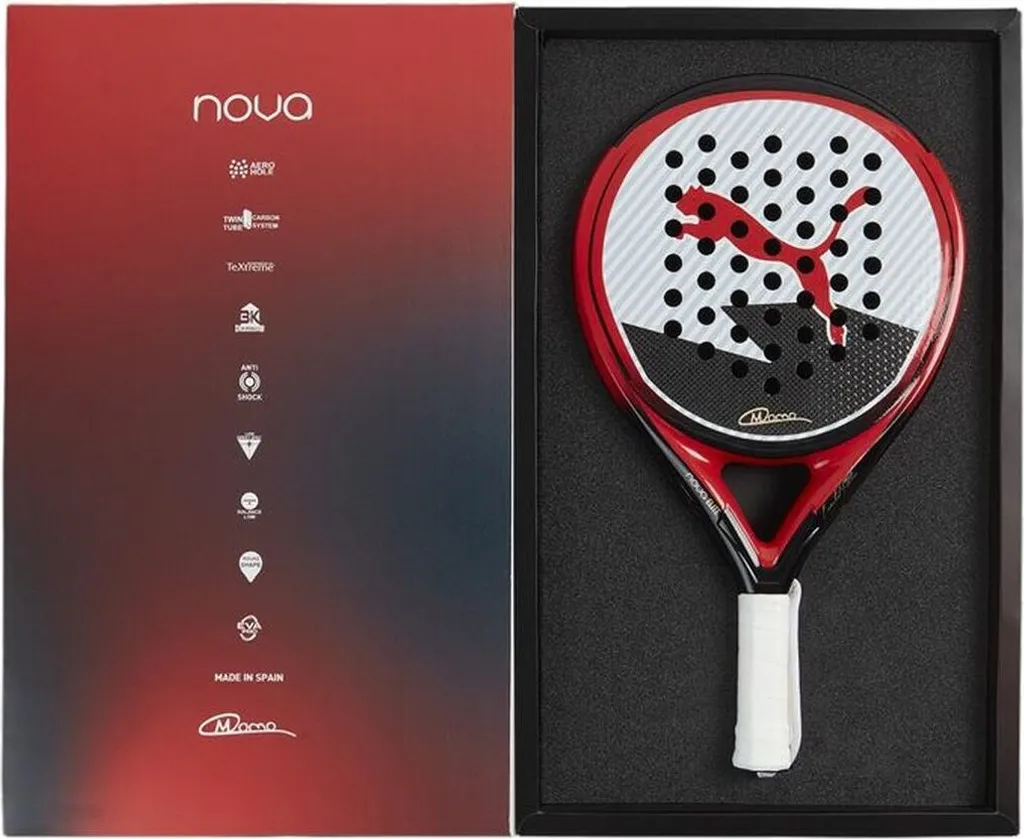 Raquette Padel Puma Nova Elite Momo Anti-Vibrations Précision Transparente