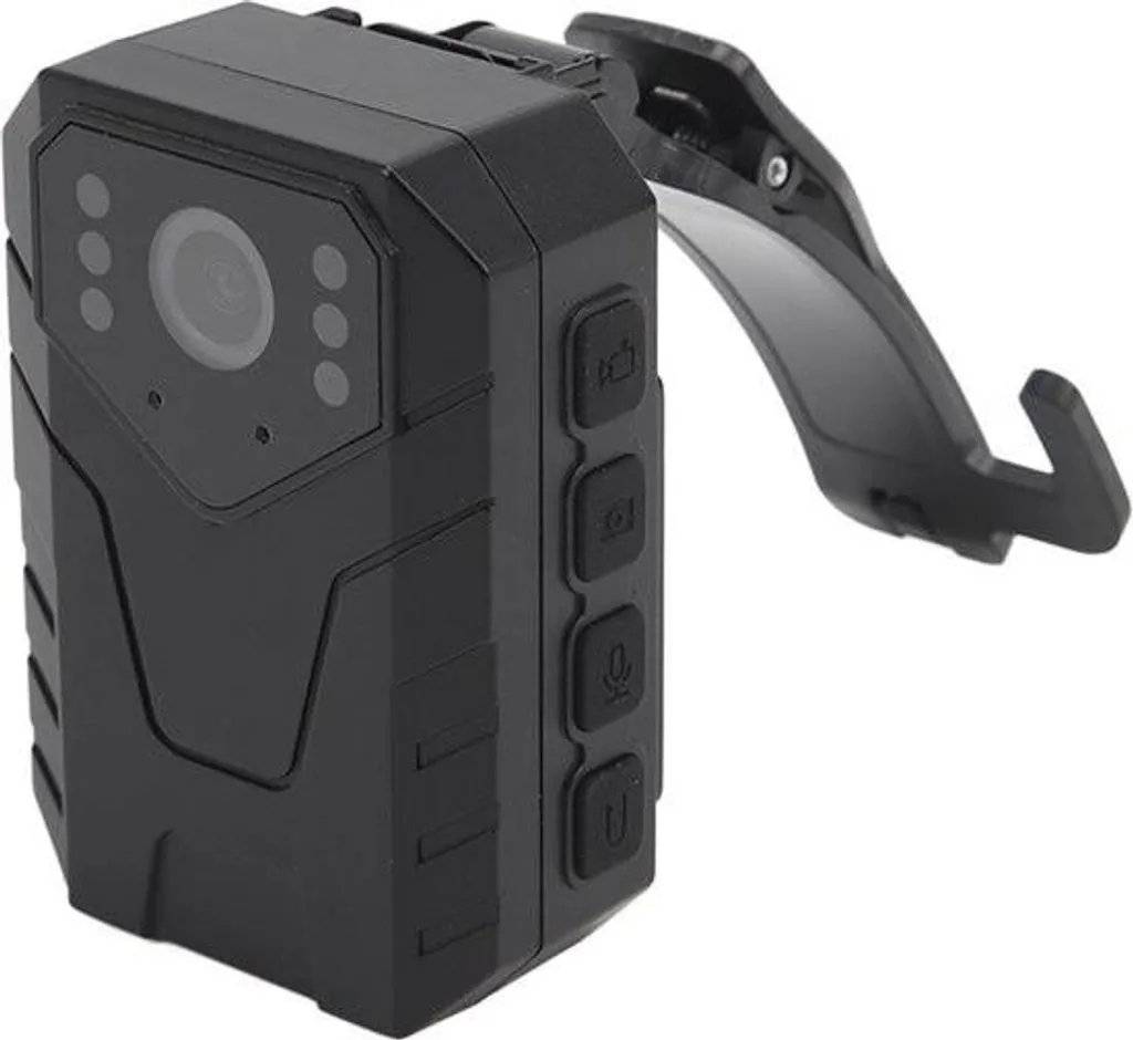 Caméra de police 1296P HD 128Go : Bodycam Étanche avec GPS Intégré