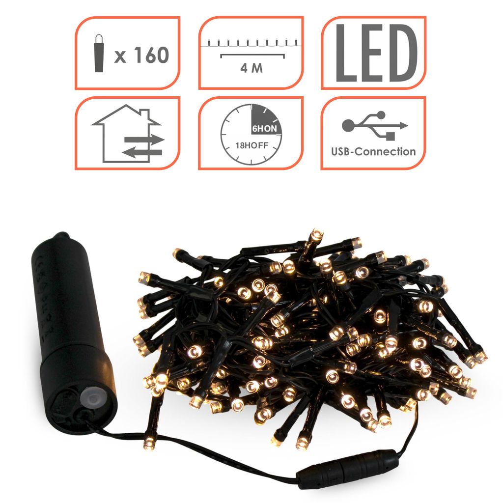 Akku Lichterkette USB aufladbar bis 10 Tage Leuchtdauer mit