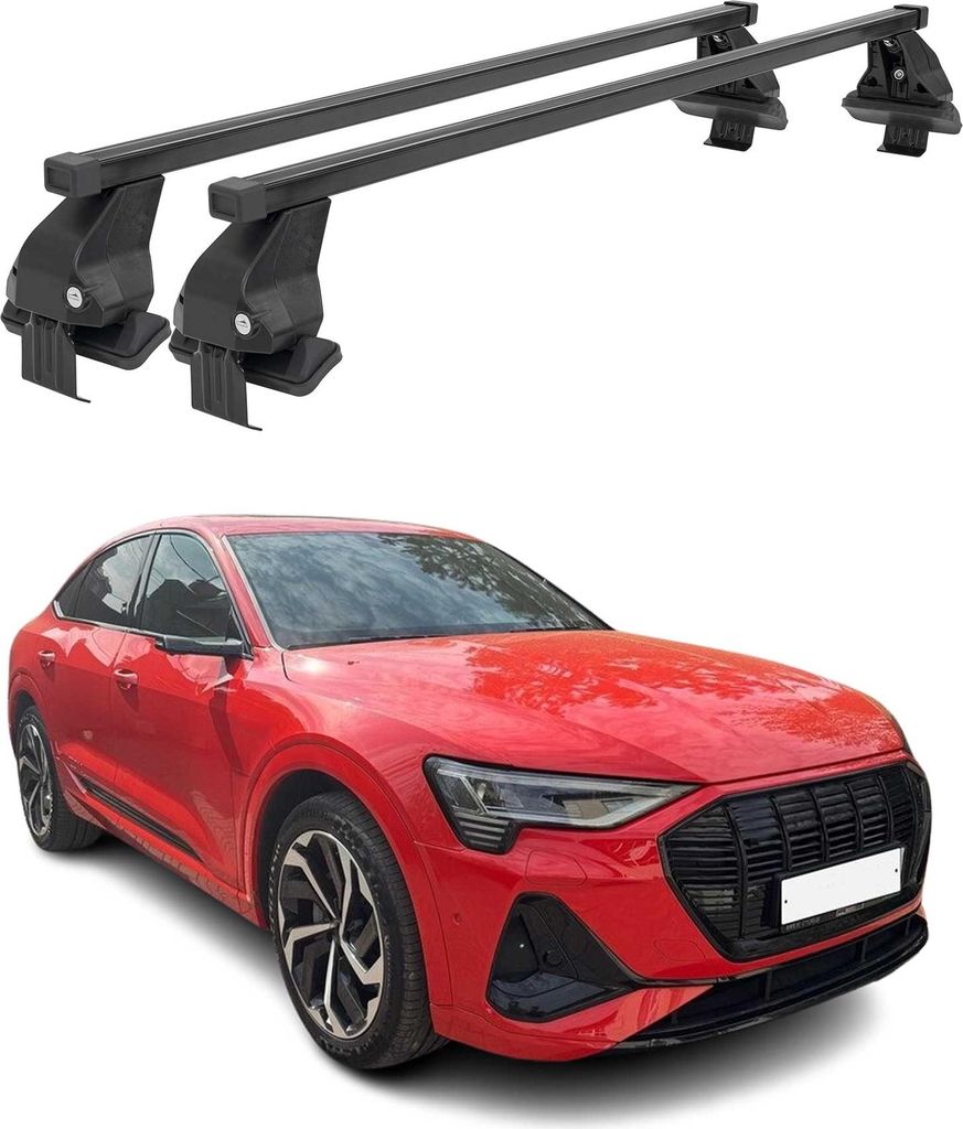 Menabo Dachträger Grundtäger für Audi e-tron Sportback 2022-25 Schwarz Stahl 2x