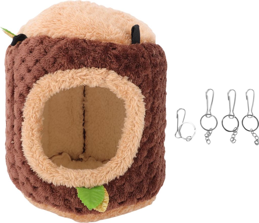 Hängender Versteck-Hamsterkäfig, halbgeschlossene Struktur, weiches Plüsch-Hängemattenhaus für Zuhause