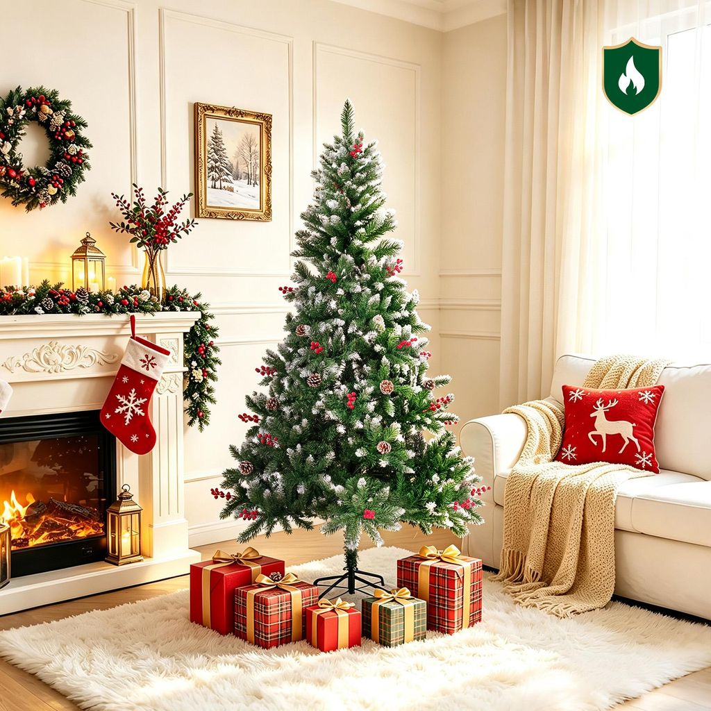 HOMAVO Künstlicher Weihnachtsbaum 210 cm für Zuhause Garten Produktbild 