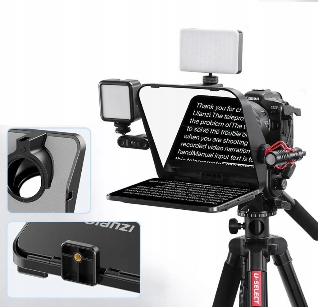 Prompteur Portable VLOG avec Télécommande pour Vidéos YouTube Pro - 9