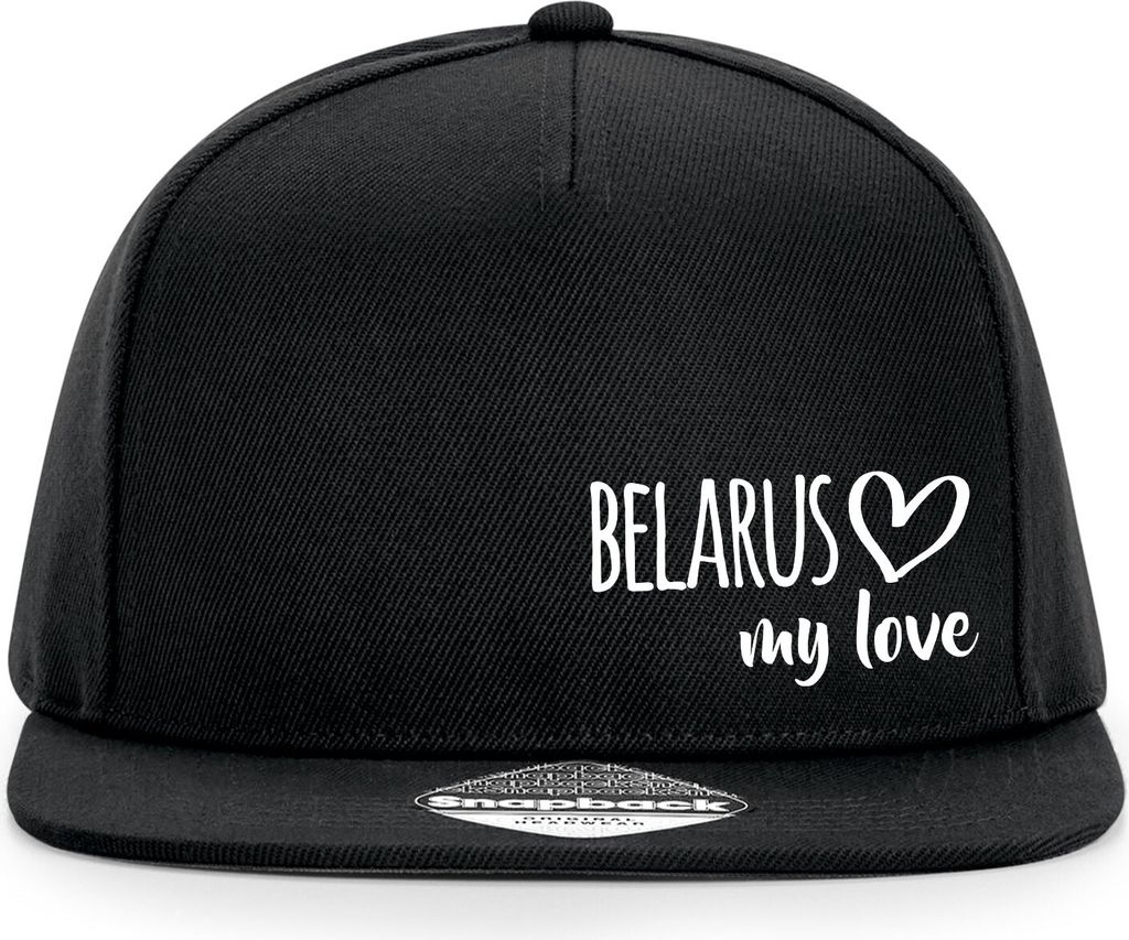Huuraa Cappy Mütze Belarus my love Black Polyester Snapback Kappe Geschenkidee