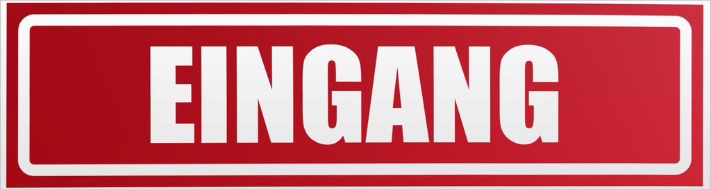 Kiwistar Eingang invertiert Magnetschild Schild magnetisch - 30cm Rot - reflektierend - Magnetfolie für Auto PKW Kfz