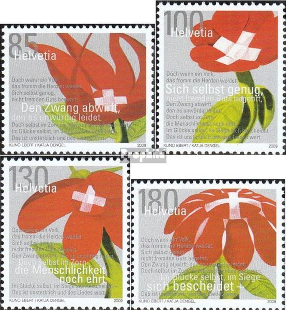 Briefmarken Schweiz 2009 Mi 2122-2125 (kompl.Ausg.) postfrisch Sicht Ausländischer Künstler