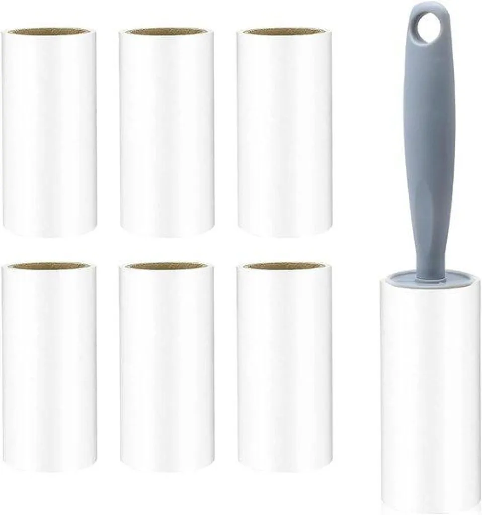 Éliminateur de poils d'animaux pour textiles, 6 recharges adhésives + manche