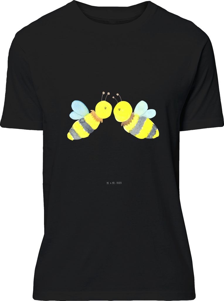 Mr. & Mrs. Panda S T-Shirt Biene Liebe - Schwarz - Geschenk, Rundhals, Shirt, Tshirt, Jersey-Shirt