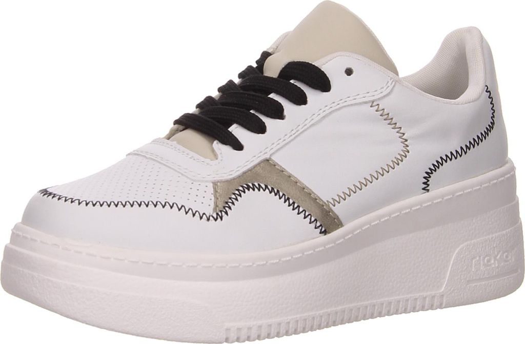 Rieker Sporthalbschuhe Formsohle modisch in weiss/weiss Produktbild 