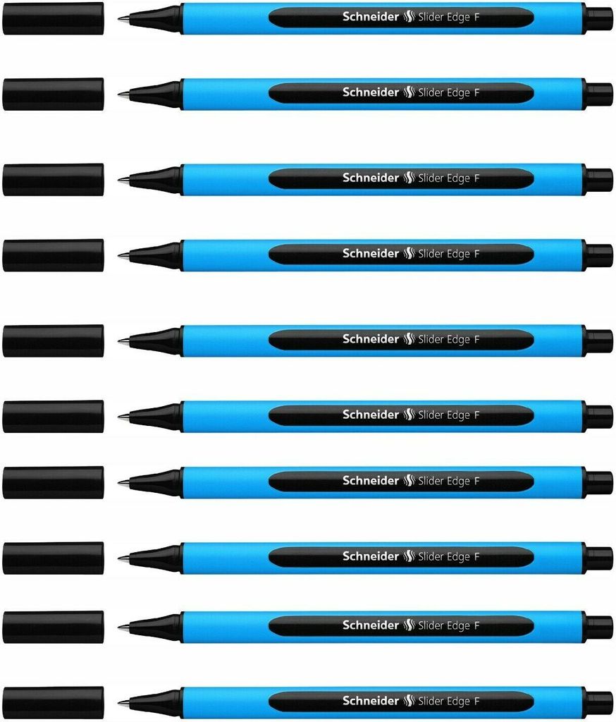 Schneider Kugelschreiber Slider Edge F 10er-Set schwarz