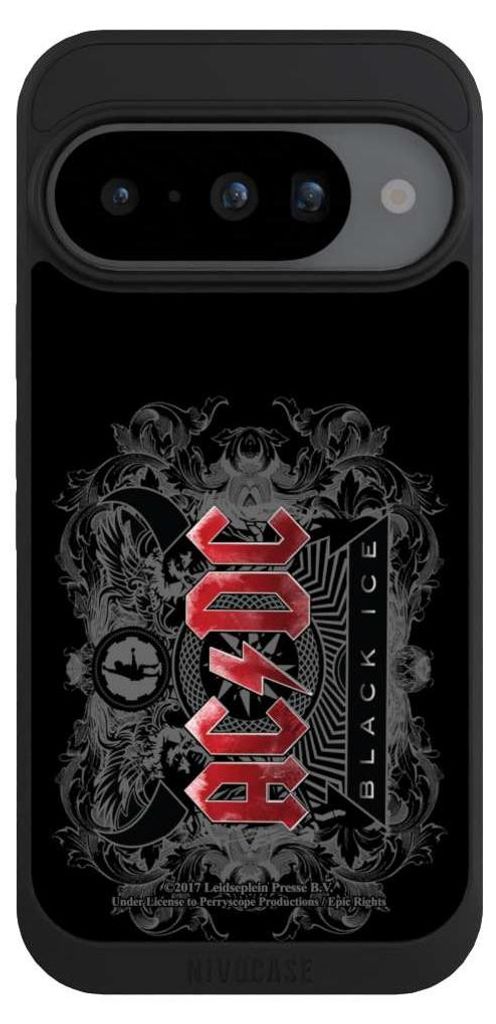 NIVOCASE Handyhülle für Google Pixel 10 Hülle NIVOpure Case Schwarz ACDC Black Ice Fanartikel