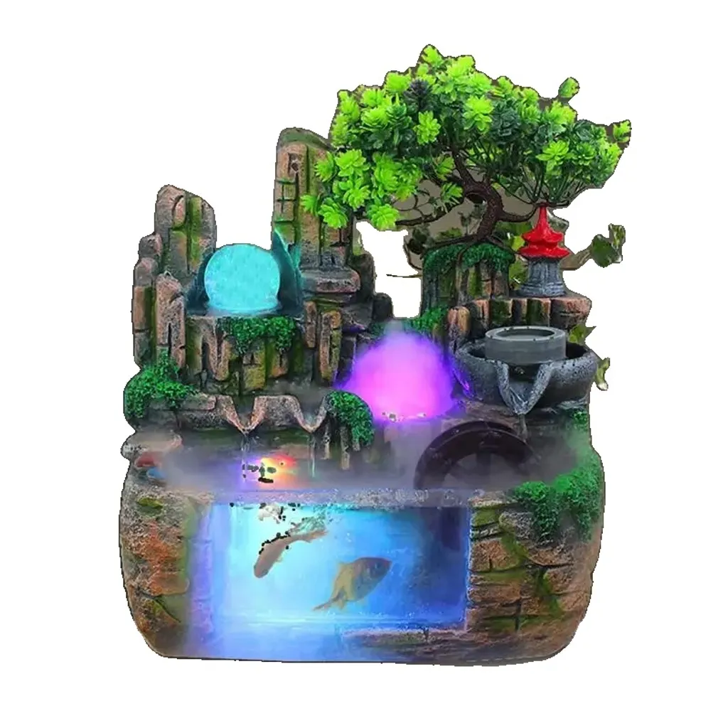 Fontaine d'intérieur zen cascade d'eau pour décoration de bureau chic