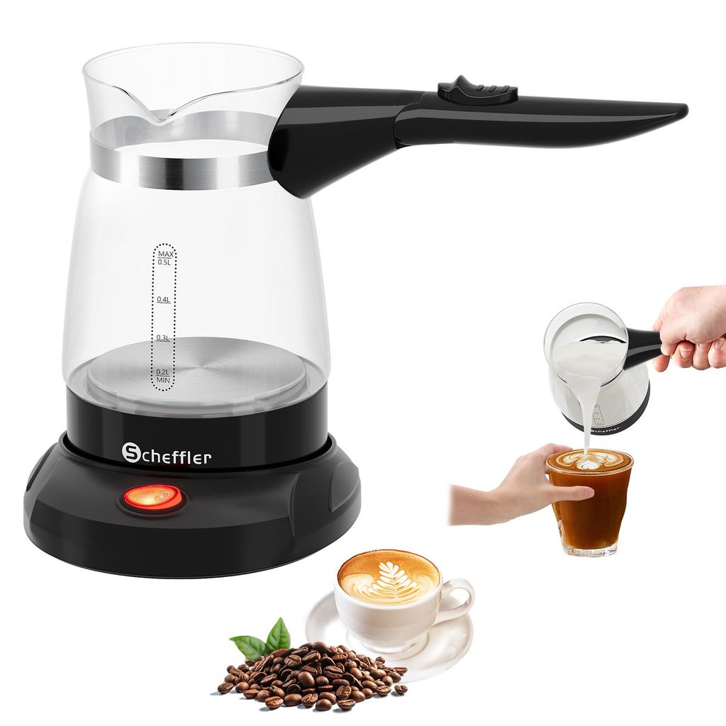 SCHEFFLER Türkische Kaffeemaschine Elektrischer 500ml Glas Produktbild 
