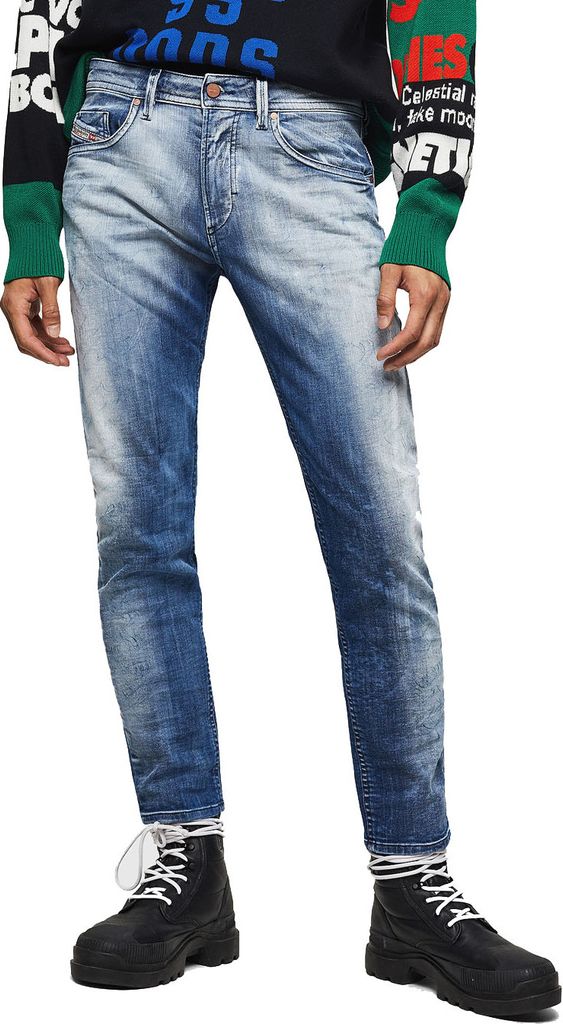 Diesel Thommer-T 0870N Herren Jogg Jeans Hose Regular Slim Skinny