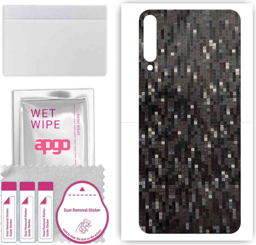 apgo Rückseite Schutzfolie, Skin, kompatibel mit Honor Play 3, Hinten Displayschutzfolie aus Vinylfolie, kratzfest, einfache Montage - Carbon Blac...