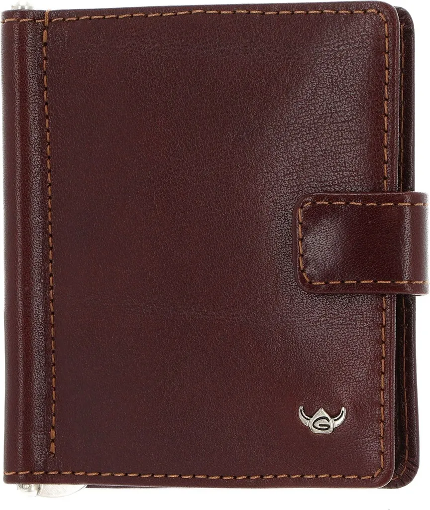 Portefeuille Compact avec Pince à Billets pour Homme Golden Head Brun