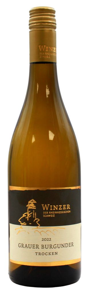 Winzer der Rheinhessischen Schweiz Grauer Burgunder Premium Weißwein trocken 12.5% vol., 6er Pack (6 x 0.75 l)