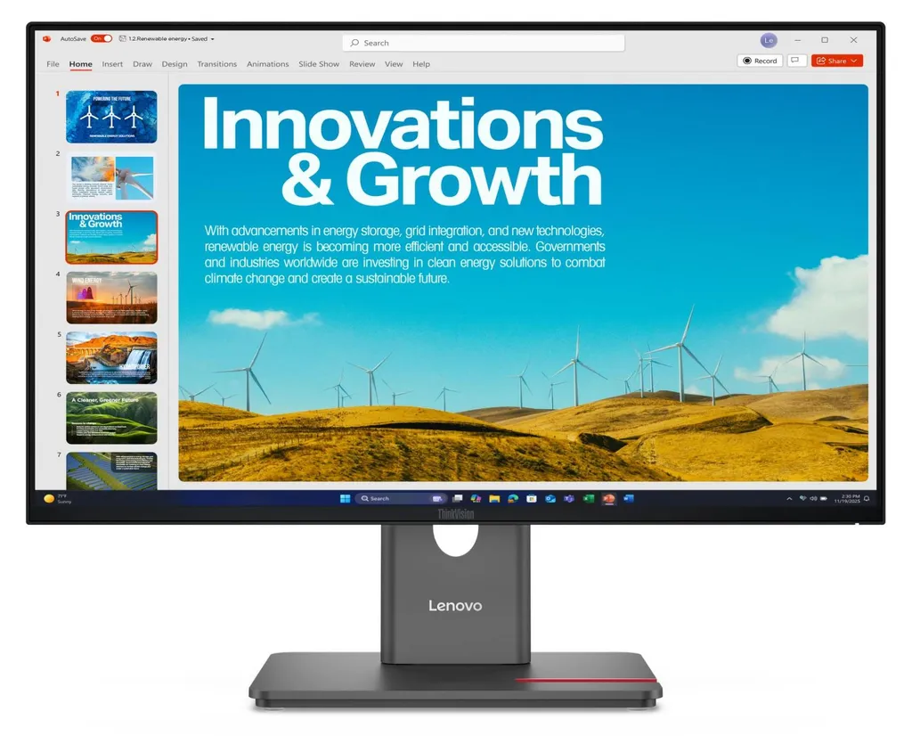Écran Lenovo P24QD-40 QHD : Finissez-en avec les Câbles via USB-C