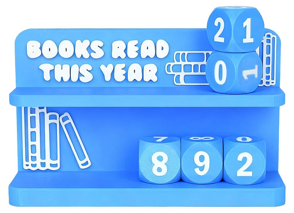 Lesetheke, Bücherregal-Dekoration, „Dieses Jahr gelesen“-Ornament, Jahreslesetagebuch, Leseherausforderungs-Tracker, Geschenk für Bücherlieb...