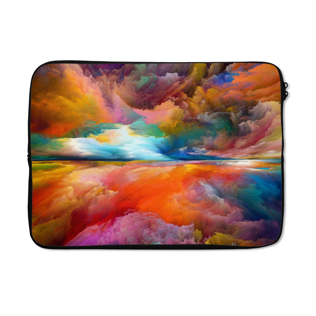 MuchoWow Laptop Hülle 13 Zoll Gemälde - Ölgemälde - Abstrakt - Wolken Laptoptasche - Laptophülle - Sleeve - Rundumschutz