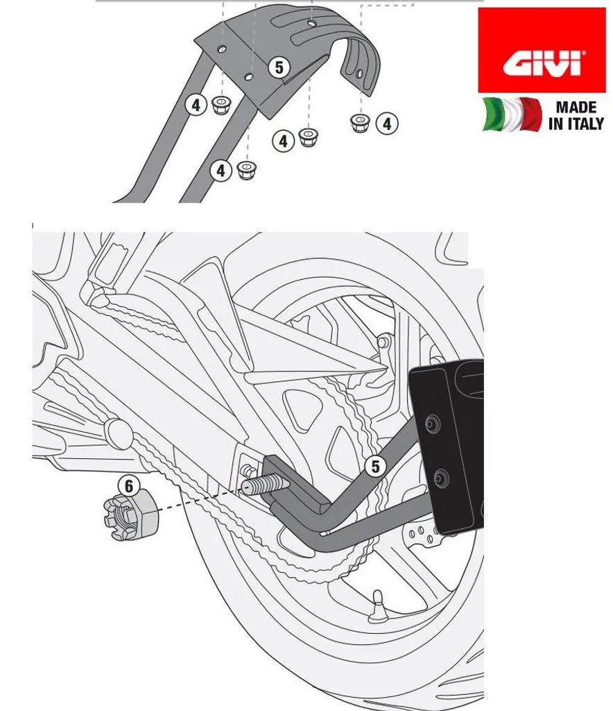 Fixation garde-boue GIVI RM01 RM02 pour Suzuki DL 1000 V-Strom voyage