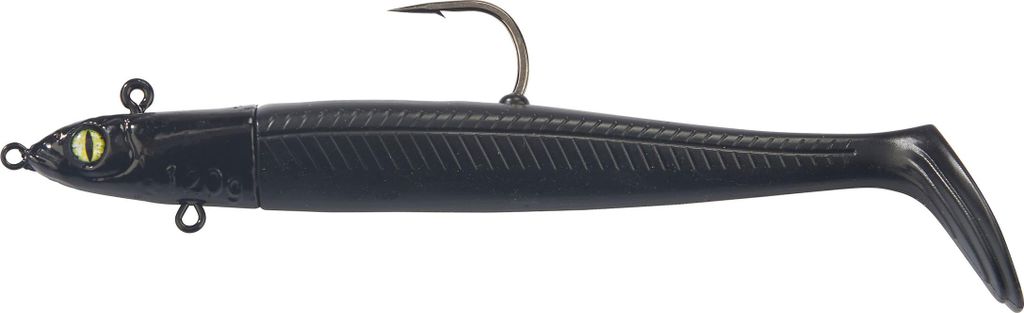 Balzer Valhall Rainer Korn Bullet Eel Schaufelschwanz - Gummifisch, Farbe:Black Beats, Länge / Gewicht:17cm / 80g