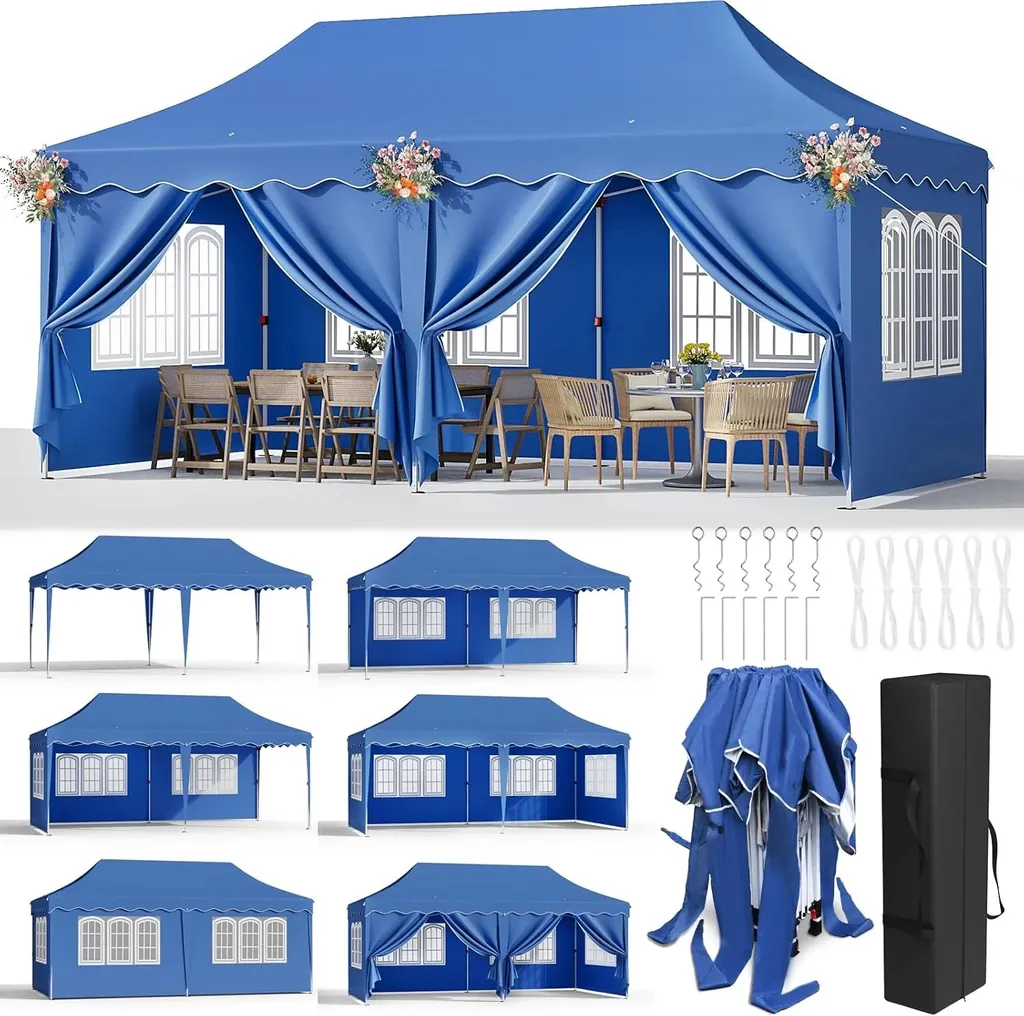 Tente de réception étanche avec cadre aluminium stable, protection UV