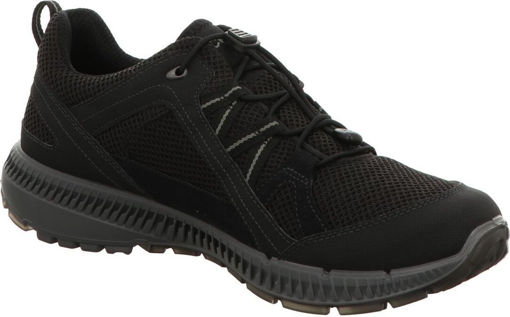 Ecco scarpe da uomo stringate sportive suola in gomma nero Immagine del prodotto 