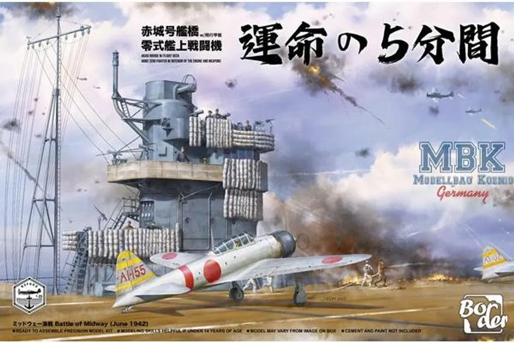 Diorama Pont Akagi et Zero BSF-002 : Le Kit Complet Sans Accessoires