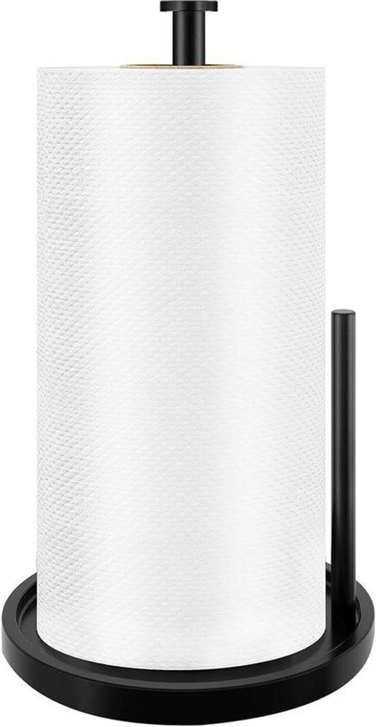 Keukenrolhouder aus Metall - Standartiger Rollenhalter - 31 cm - Schwarz - für Küche