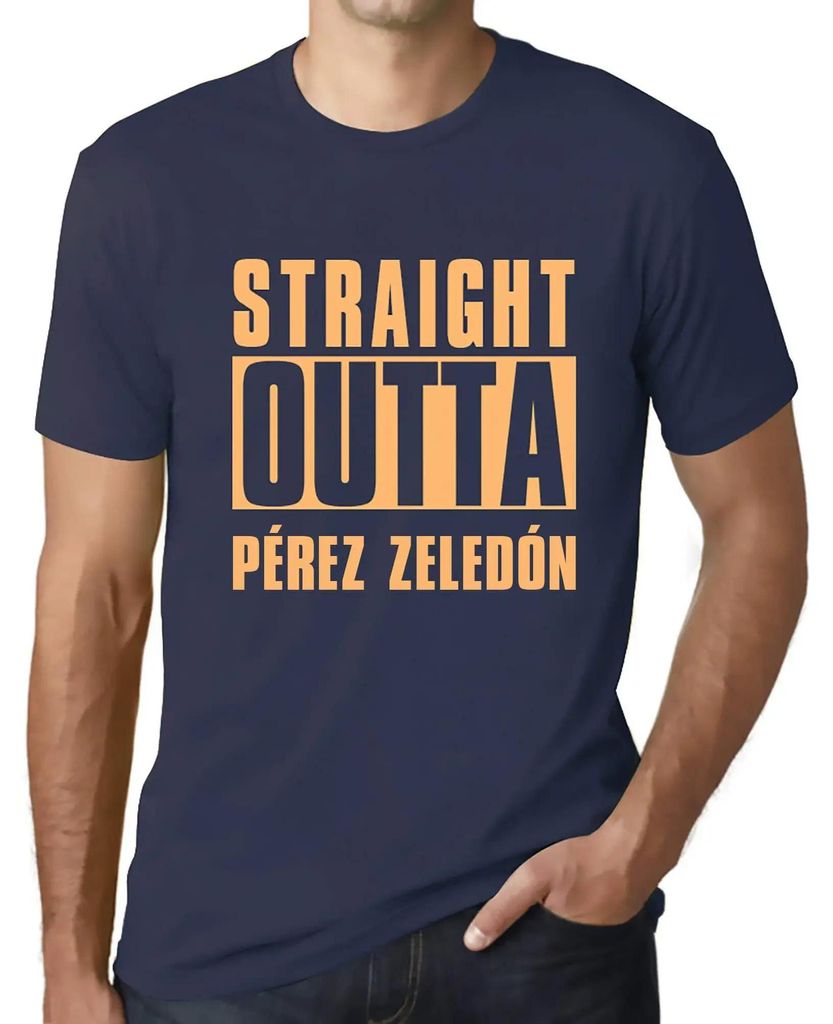 Herren Grafik T-Shirt Straight Outta Pérez Zeledón Öko-Verantwortlich Vintage Jahrgang Kurzarm Lustige Druck Geburtstag Geschenk Mann