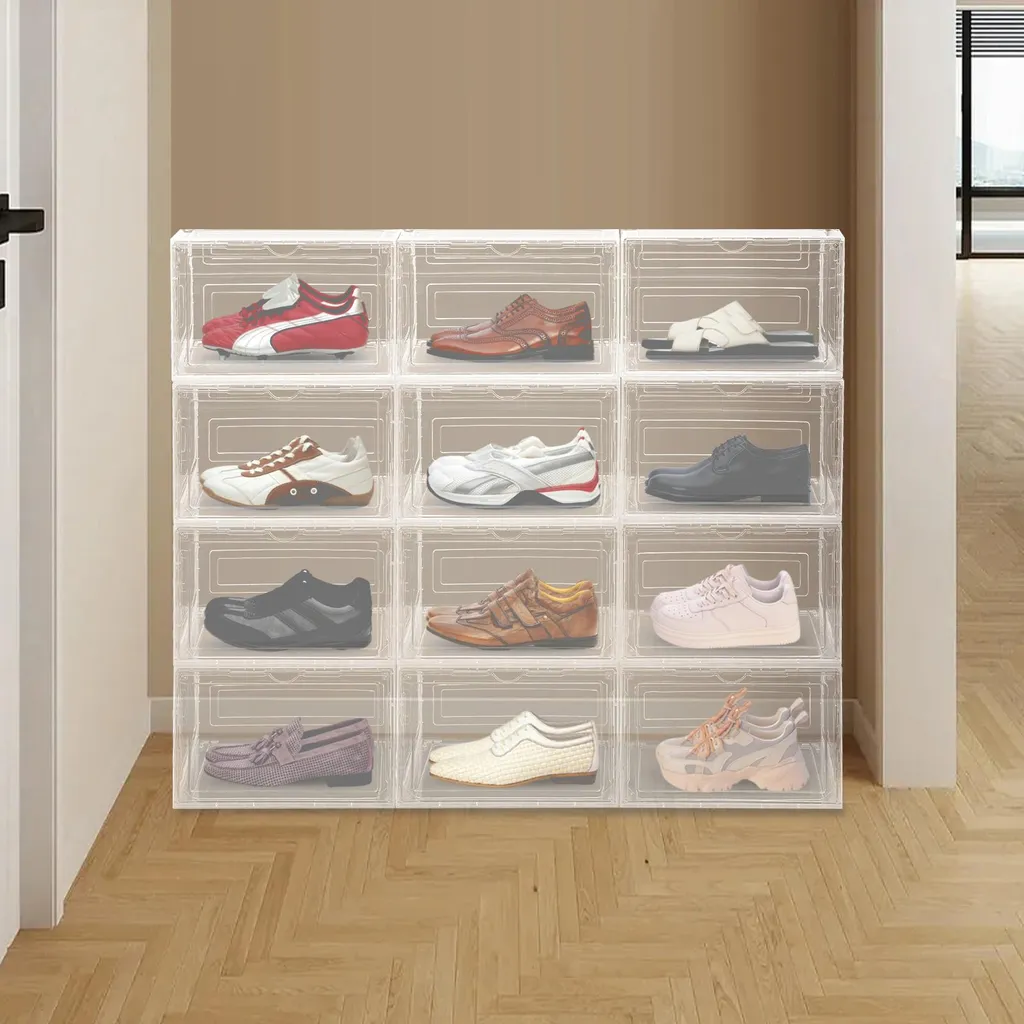 Rangement chaussures pour dressing et entrée - Boîte transparente PP - 4
