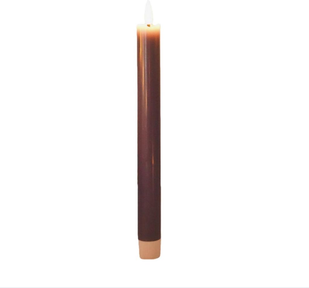 INF Dunkelviolette LED Elektronische Kerze - Flammenlos, Batteriebetrieben