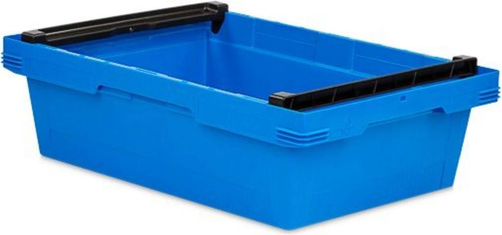 Conical Mehrweg-Stapelbehälter mit Stapelbügel Blau | HxBxT 17,3x40x60cm | 29 Liter | Lagerbox Eurobox Transportbox Transportbehälter Stapelbeh...
