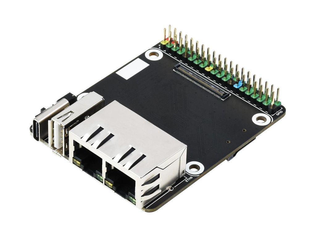 WaveShare Mini Dual Gigabit Ethernet Base Board for Raspberry Pi Compute Module 4