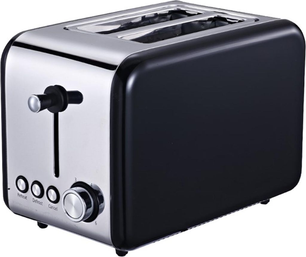 MICHELINO 2-Scheiben Toaster Toastautomat mit Brötchenaufsatz 74084 schwarz