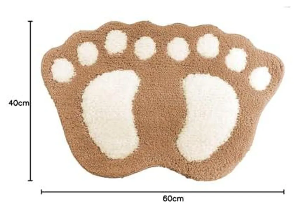 Tapis de toilettes avec empreinte de patte pour sortie de douche et bain - 2