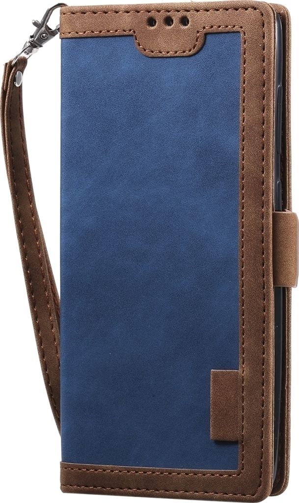 Mobigear Two Tone Huawei P40 Pro Hülle Klapphülle Geldbörse - Braun / Blau