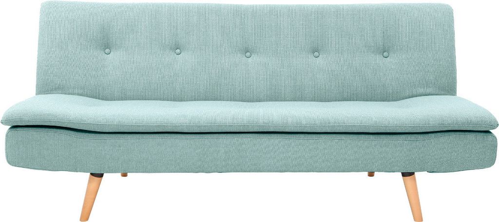 Miliboo - Schlafsofa skandinavisch 3 Plätze Lagunenblau Produktbild 