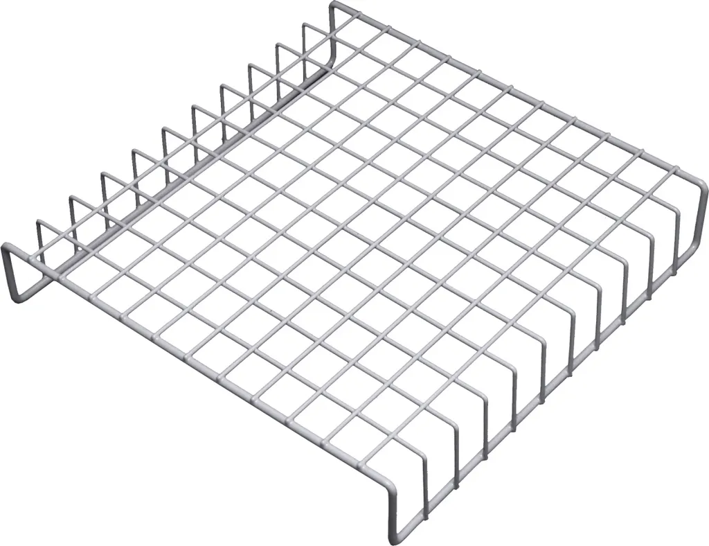 Coperchio della griglia in acciaio plastificato grigio chiaro, qualità molto robusta, adatto a cestelli per lavastoviglie da 50 x 50 cm