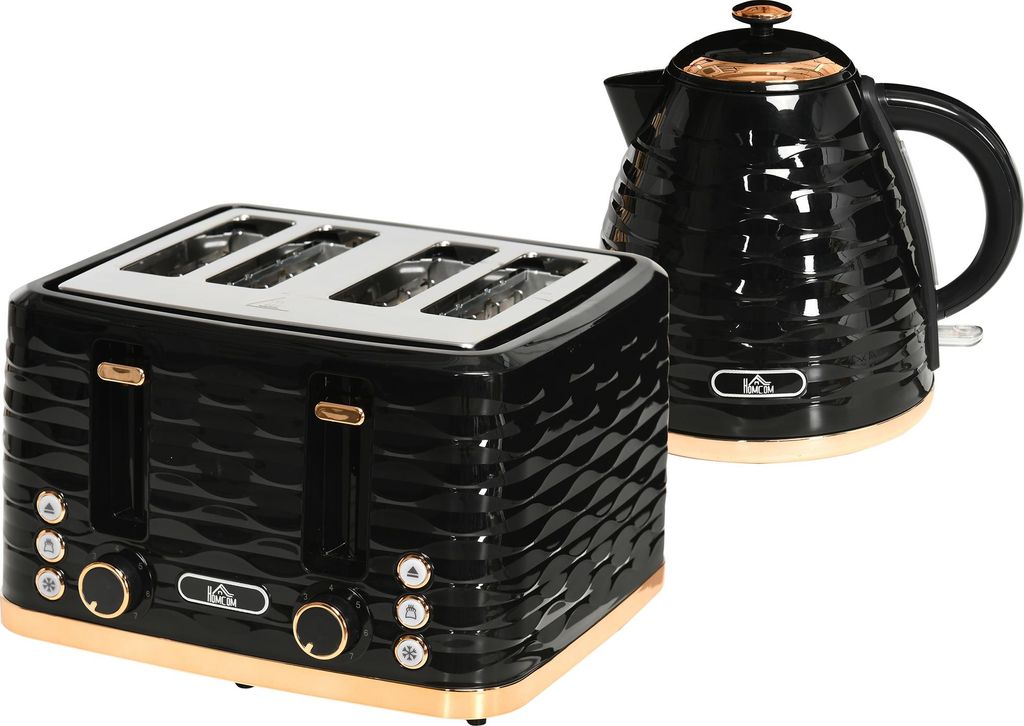 2-in-1 Toaster und Wasserkocher Set, 7 Bräunungsstufen, Auftau- und Aufwärmfunktion, Grau
