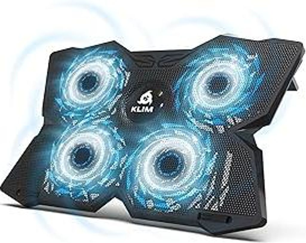 KLIM Diamond Laptop Kühler - Mehr als 500 000 verkaufte Einheiten - NEU - Leistungsstark - Schneller Kühlvorgang - 4 Lüfter PC Notebook PS4 Bel...