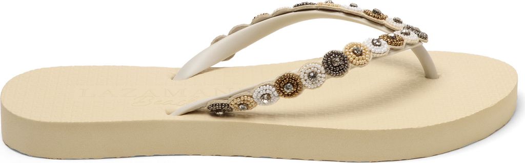 Lazamani Mallorca Beach Damen Flip Flops Offwhite Größe 37/38