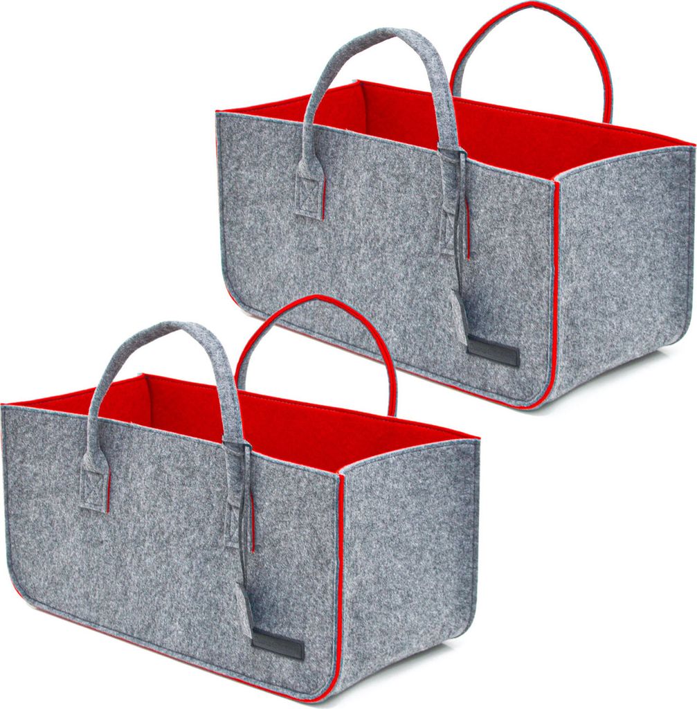 set di 2 sacchi in feltro fino a 25 kg - 50x25x25 shopper Immagine del prodotto 