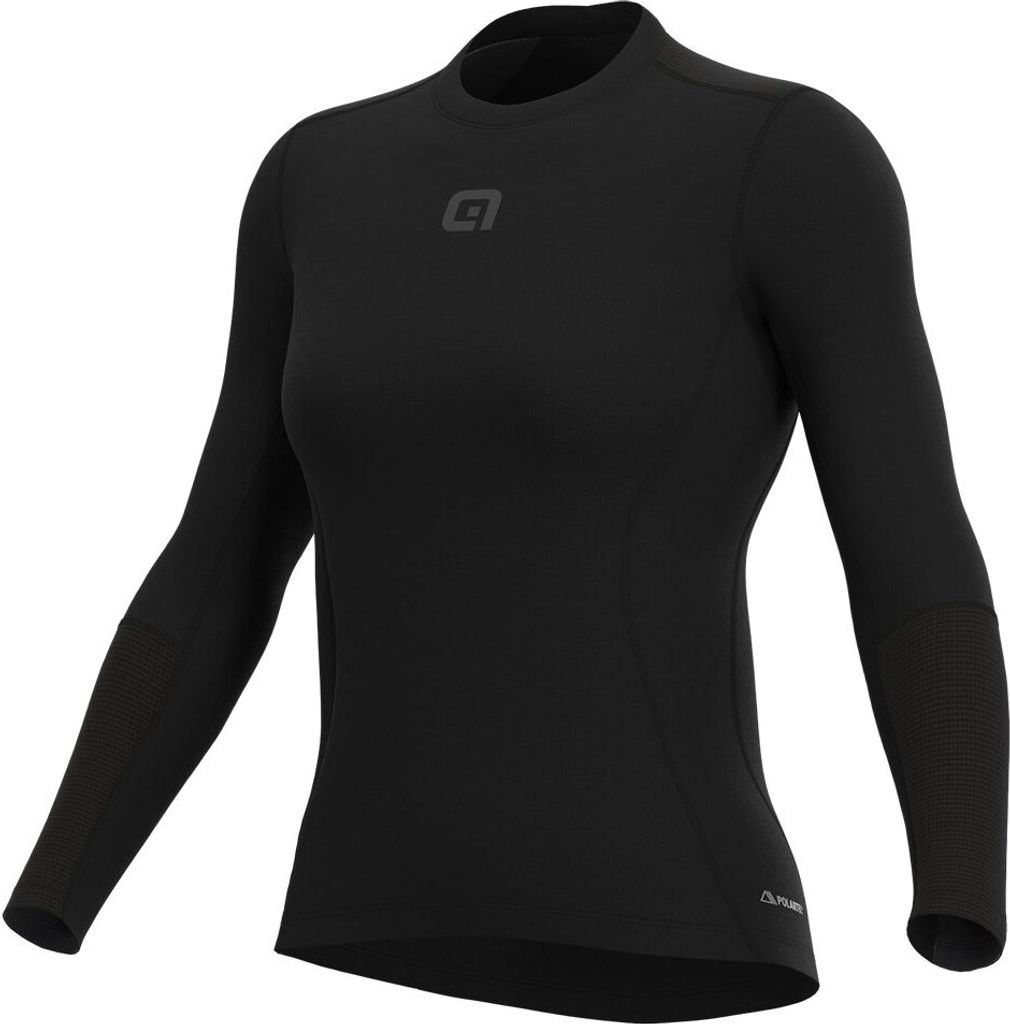 ALÉ Langarm Fahrradtrikot für den Winter - GRID INTIMO - Schwarz S