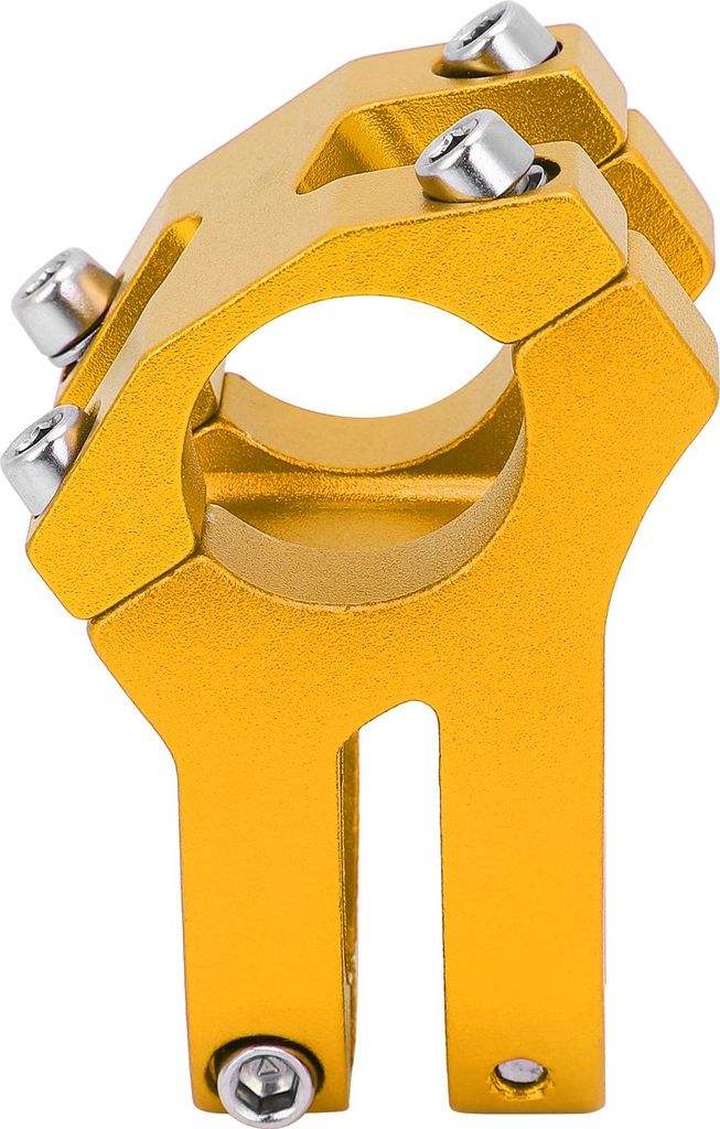 LUNJE 25,4x35MM Fahrradlenker Kurzer Vorbau Riser Aluminiumlegierung Fahrrad Hohler VorbauGolden