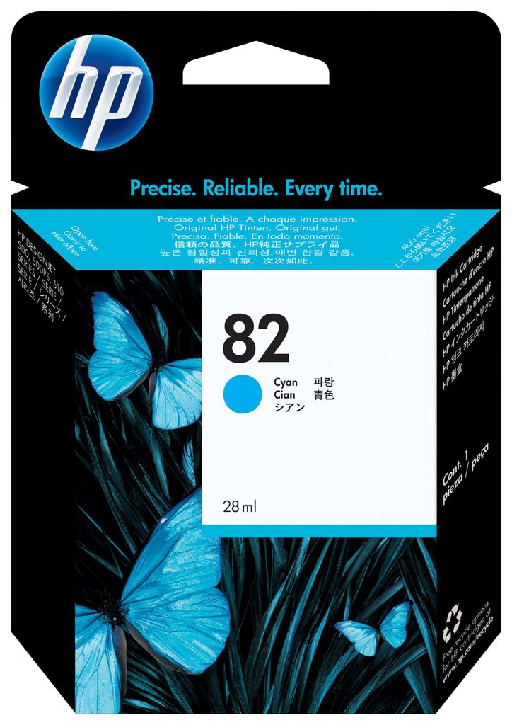 Cartuccia per stampante DesignJet HP 82 Ciano, 69 ml Immagine del prodotto 