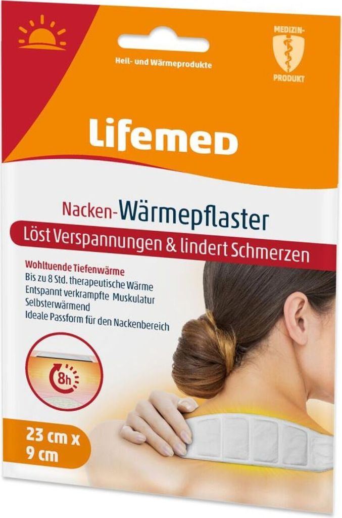36x Lifemed Wärmepflaster Nacken 23x9 cm Weiß Pads Kissen Rücken Muskeln Schmerz