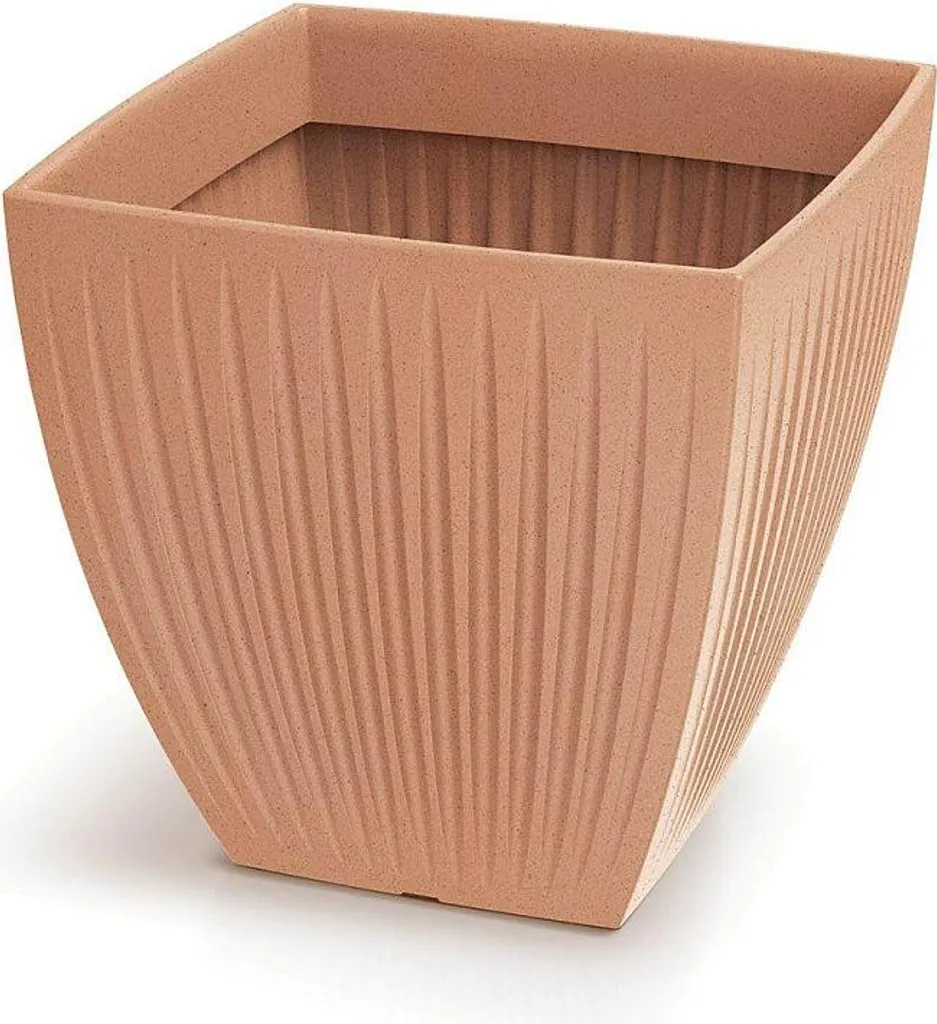 Pot de fleurs 48 cm LATIA SQUARE MIDL durable pour arbustes extérieurs